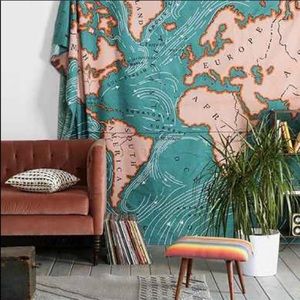Urban Outfitters Map Tapestry